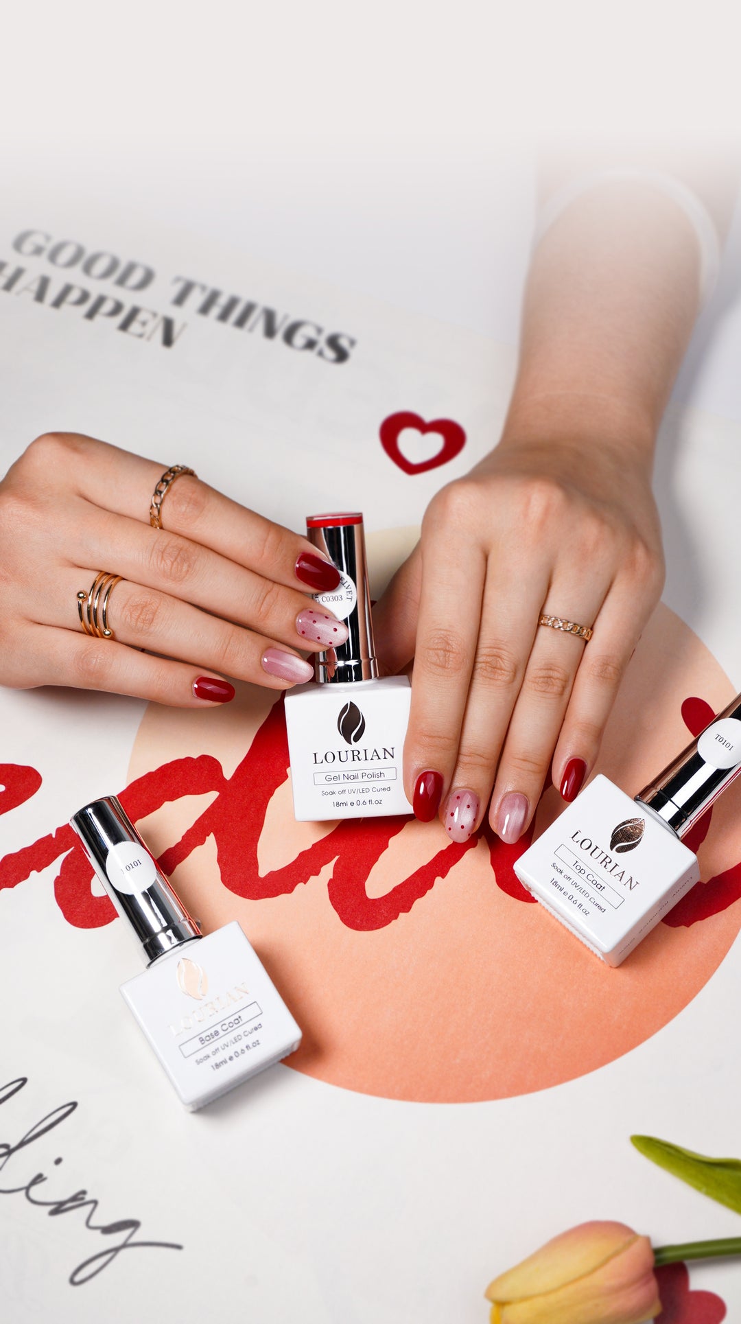 Bundles | Red & Mystic Crystal Cat Eye Look