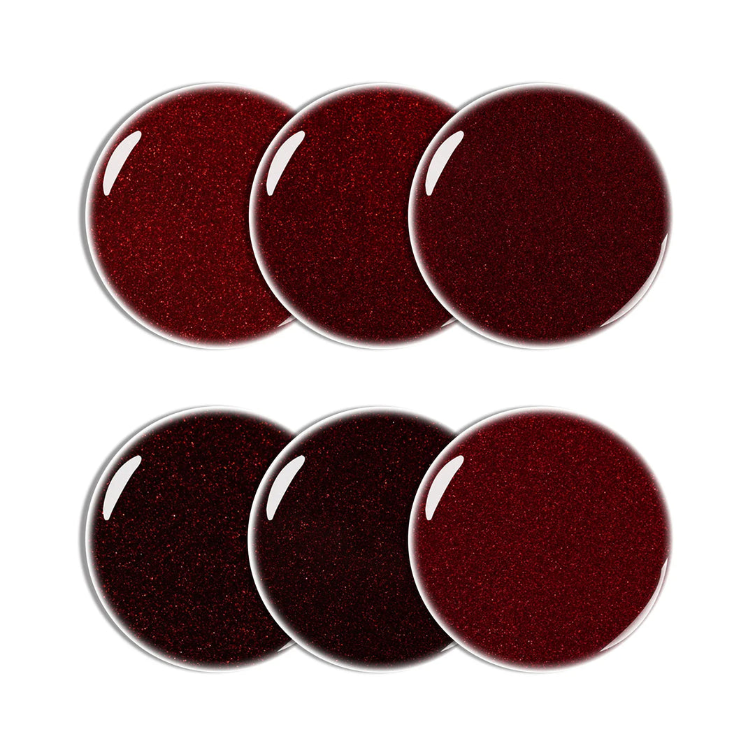 Gel Polish Starter Kit | 6 Red Cat Eye Colors + Base & Top Coat - Lourian® Official Store