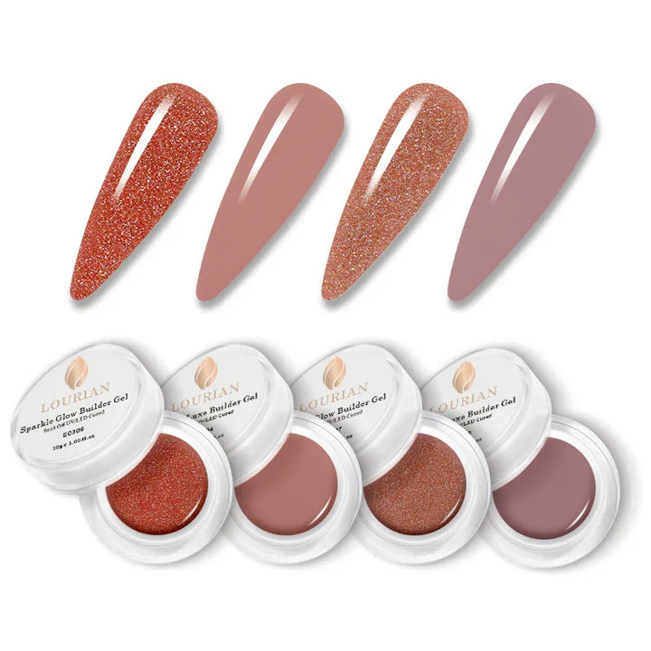 4*30g | Builder Gel Bundles - French Style Set - Lourian® Official Store