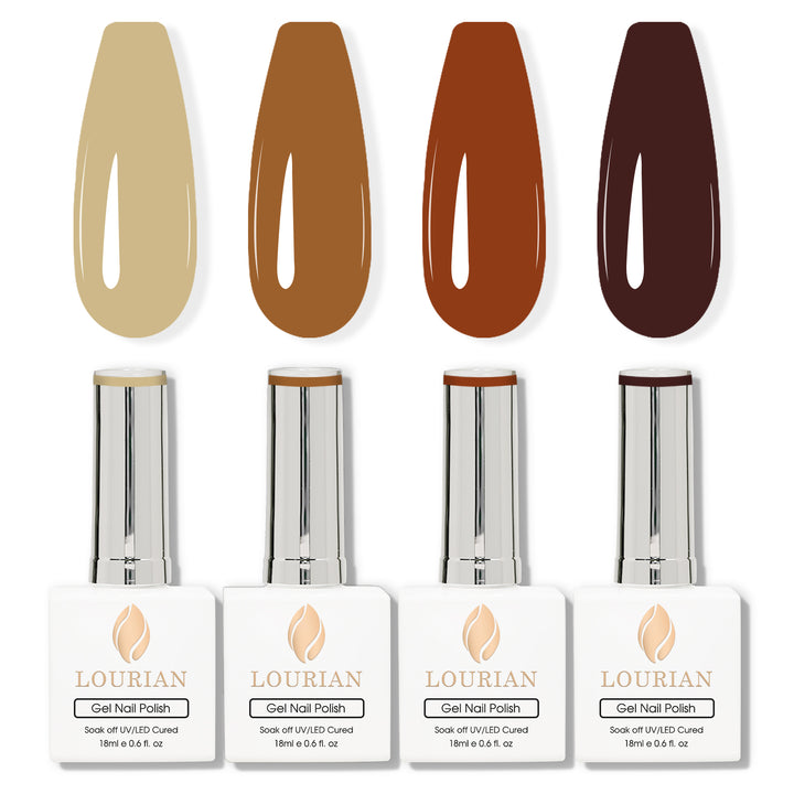 Lot de 4 gels bruns de 18 ml