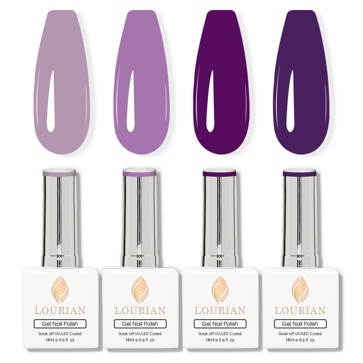 4 x 18 ml | 4 lila Gel-Farben im Set