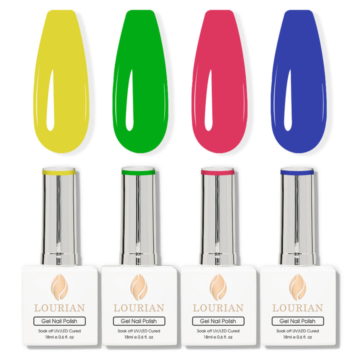 4 x 18 ml | 4 Neonfarben-Gel-Set