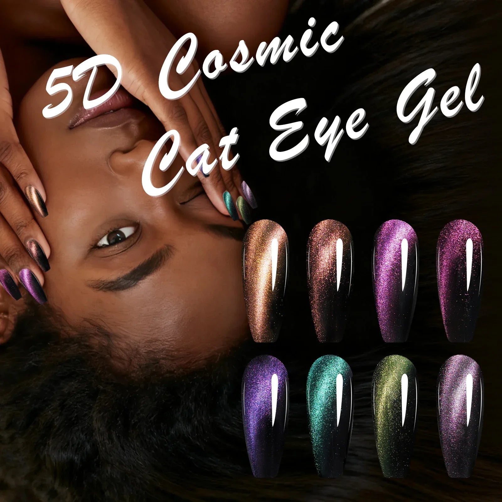 Gel Polish Starter Kit | 6 Cat Eye 5D Colors + Base & Top Coat - Lourian® Official Store