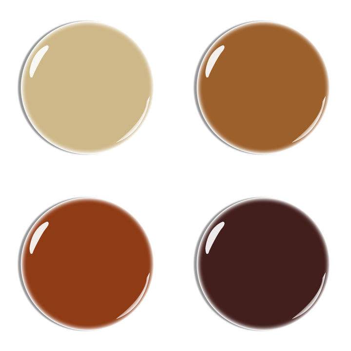 Lot de 4 gels bruns de 18 ml