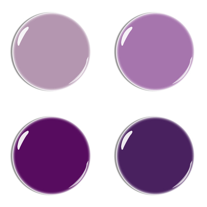 4 x 18 ml | 4 lila Gel-Farben im Set