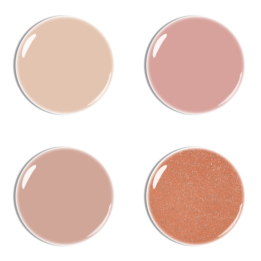 4*18ml | 3 Nude + 1 Nude Glitter Colors