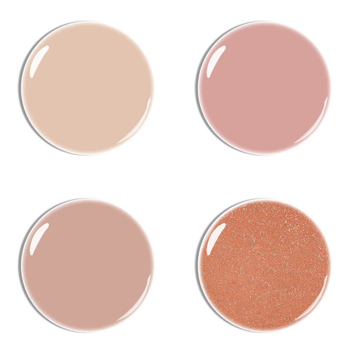 4*18ml | 3 Nude + 1 Nude Glitter Colors