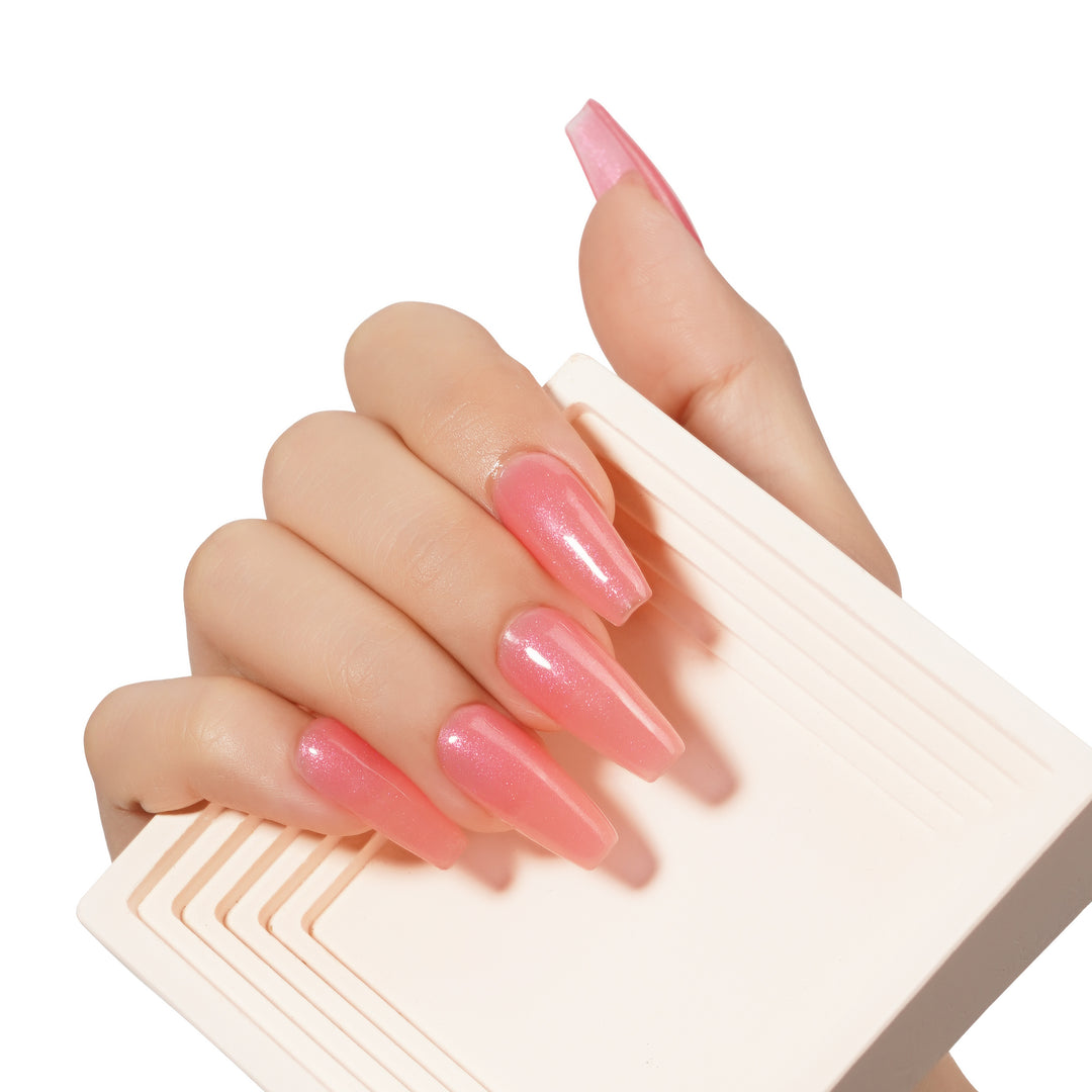 Pink Sorbet | Glitter Rubber Base Coat