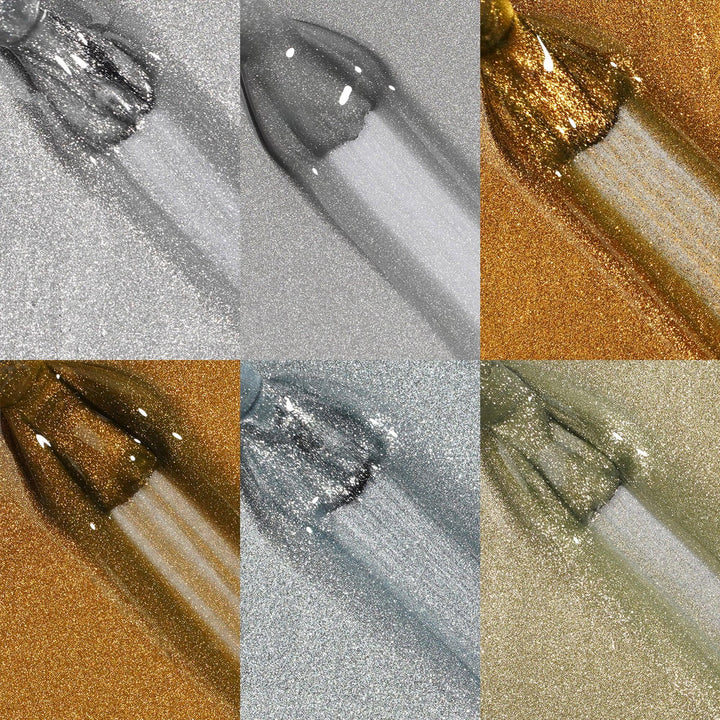 Gel Polish Starter Kit | 6 Prism Flash Cat Eye Colors + Base & Top Coat - Lourian® Official Store