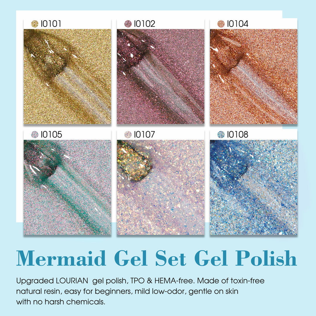 6 * 18ml | Mermaid Gel Polish Set