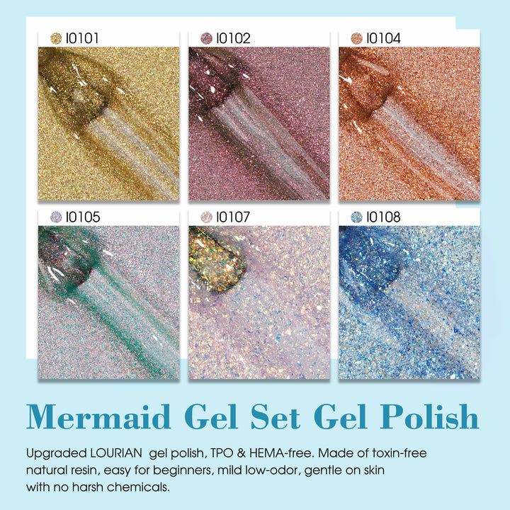 6 * 18ml | Mermaid Gel Polish Set