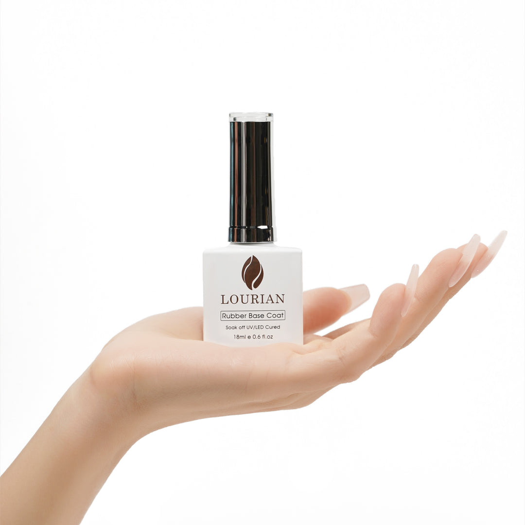 Apricot Glimmer | Glitter Rubber Base Coat