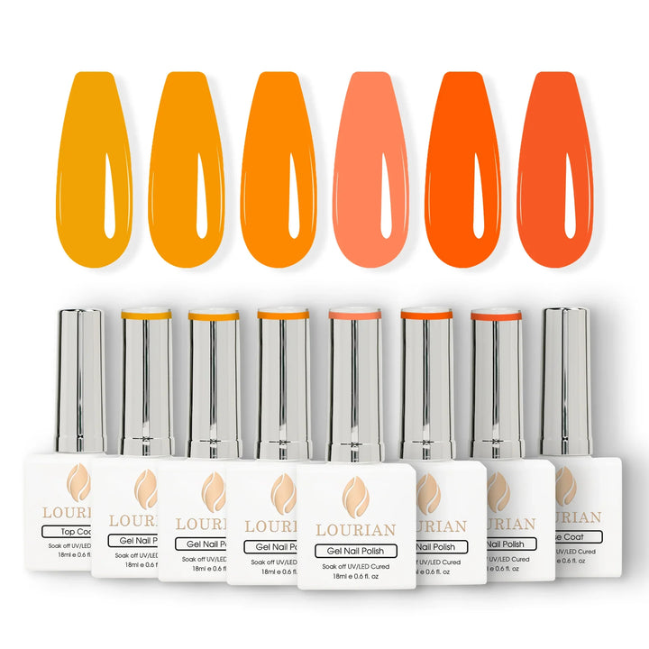 Gel Polish Starter Kit | 6 Yellow Colors + Base & Top Coat - Lourian® Official Store