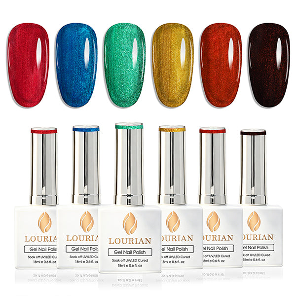 6 * 18ml | Classic Metallic Colors Gel Nail