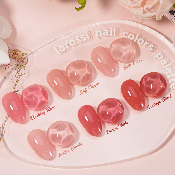 6 * 18ml | 6 Natural Nude & Pink Gel Nail Colors Set