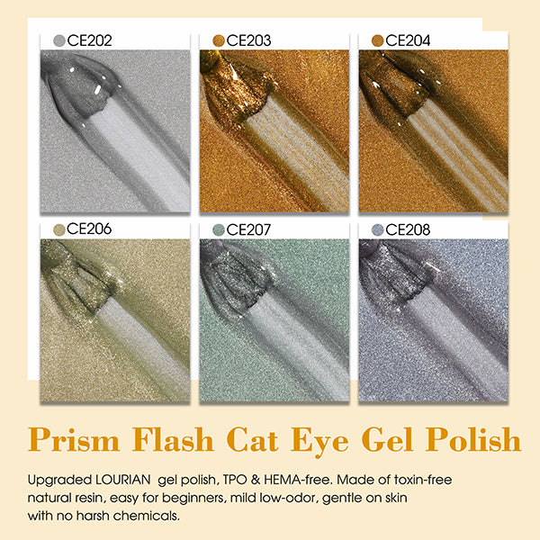 6 * 18ml | Prism Flash Cat Eye Gel Set