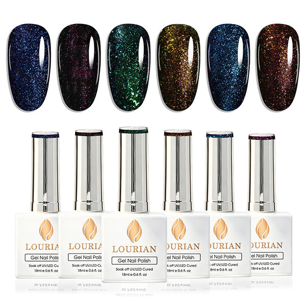 6 * 18ml | Galaxy Shimmer Gel Polish Set