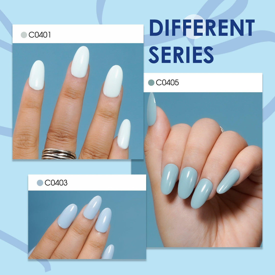 6 * 18ml | 6 Trending Blue Colors Gel Nail Polishes Set