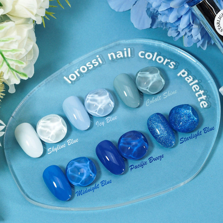 6 * 18ml | 6 Trending Blue Colors Gel Nail Polishes Set