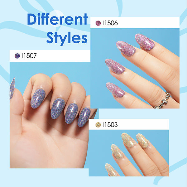 6 * 18ml | 6 Disco Twinkle Gel Polish Colors Set