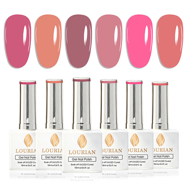 6 * 18ml | French Style Natural Colors Gel Set