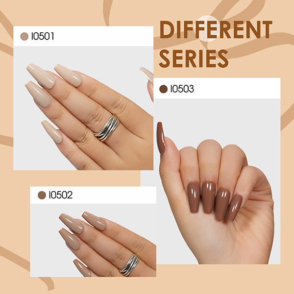 8 * 18ml | Juego de 8 esmaltes en gel color moca