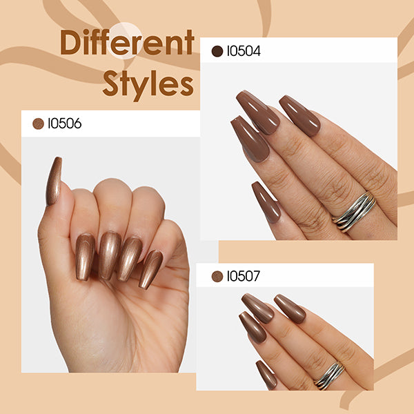 8 * 18ml | Juego de 8 esmaltes en gel color moca