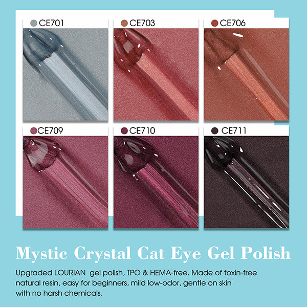 6 * 18ml | Mystic Crystal Cat Eye Gel Set