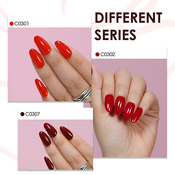 6 * 18ml | Ruby Red Colors Gel Nail Polish Set