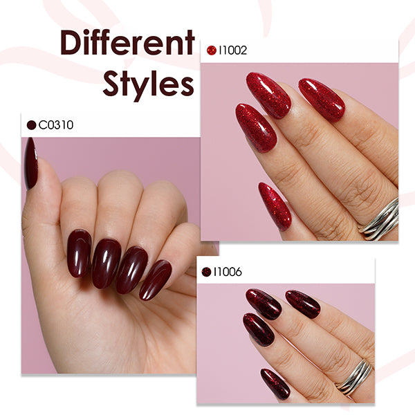 6 * 18ml | Ruby Red Colors Gel Nail Polish Set