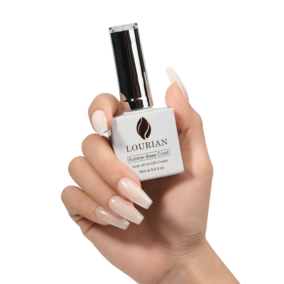 Coral Breeze | Glitter Rubber Base Coat
