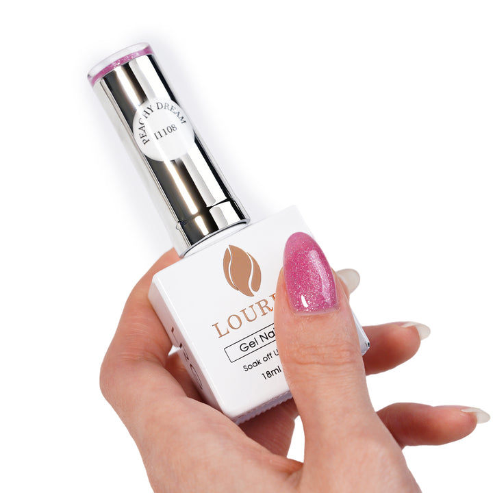 Peachy Dream | Nude Glitter Gel