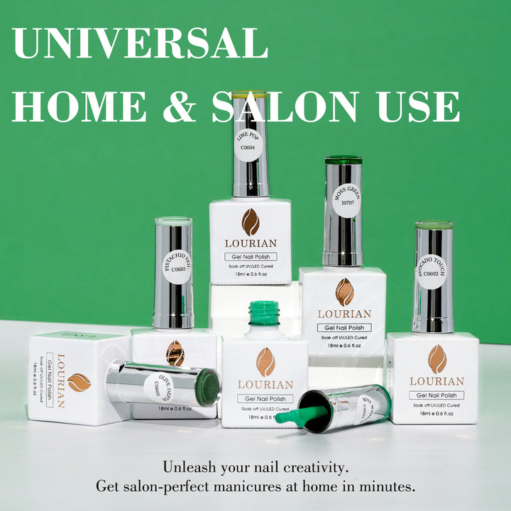 6 * 18ml | Green Gel Nail Polish Set