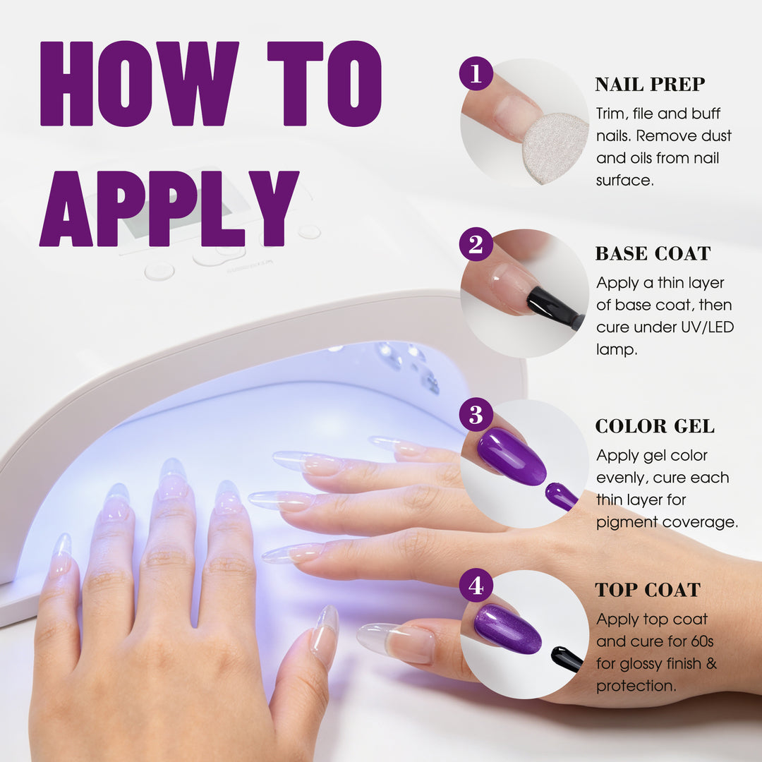 6 * 18ml | 6 Purple Colors Gel Bundle