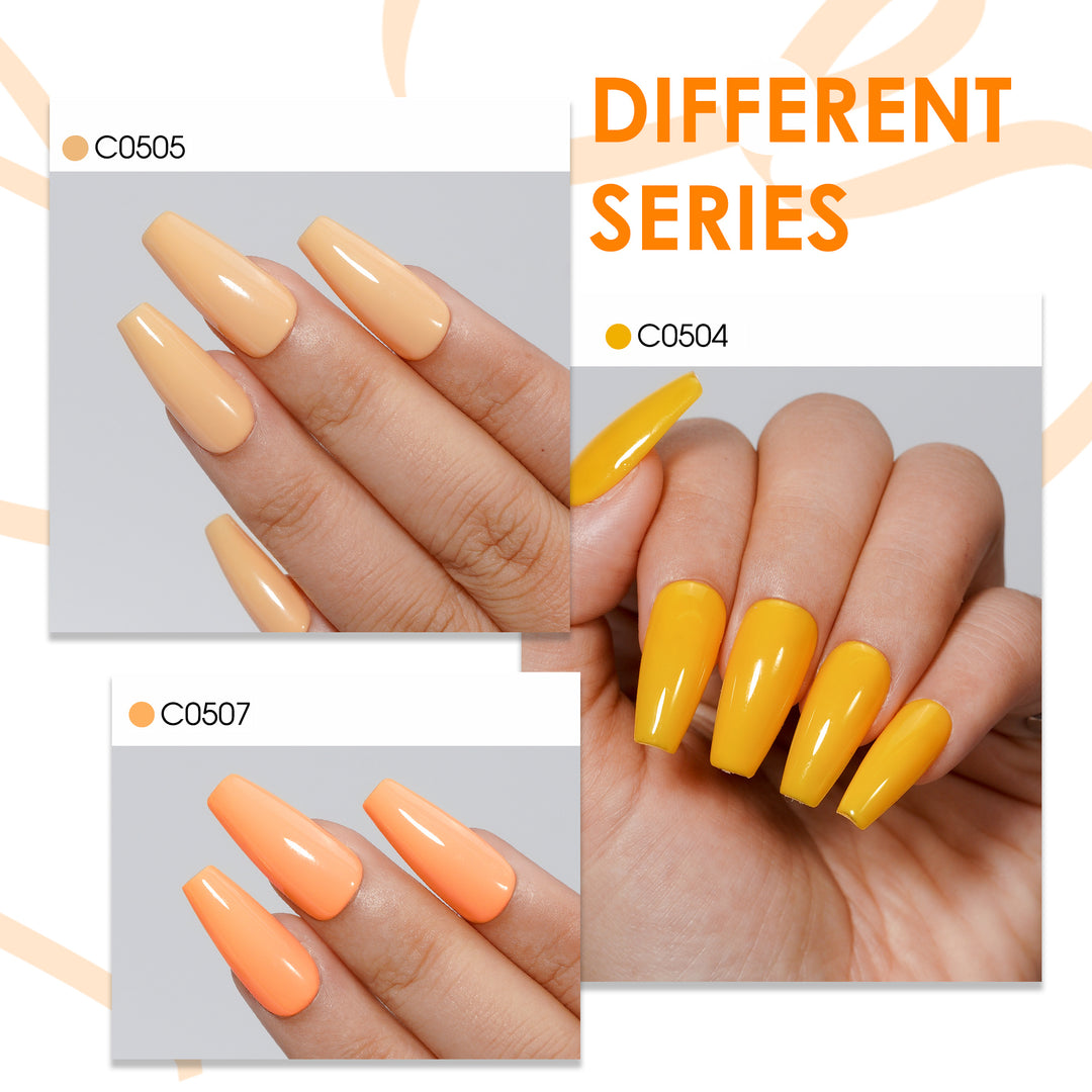 6 * 18ml | Yellow Gel Nail Polishes Set