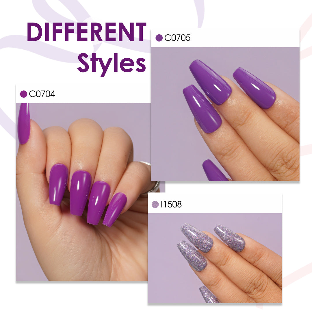 6 * 18ml | 6 Purple Colors Gel Bundle