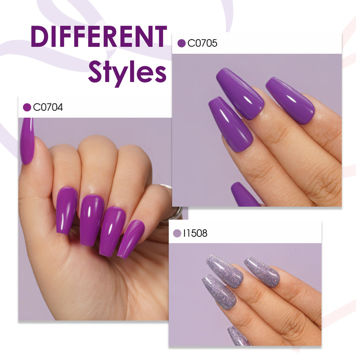 6 * 18ml | 6 Purple Colors Gel Bundle