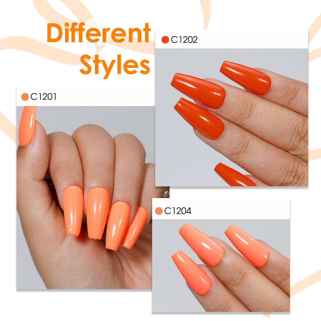 6 * 18ml | Yellow Gel Nail Polishes Set