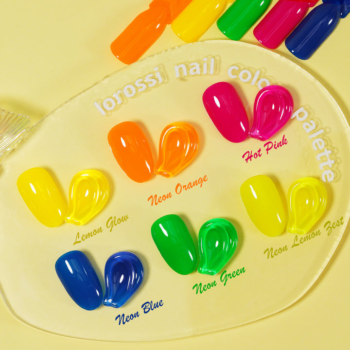 6 * 18ml | 6 Neon Colors Gel Nail Polishes Set