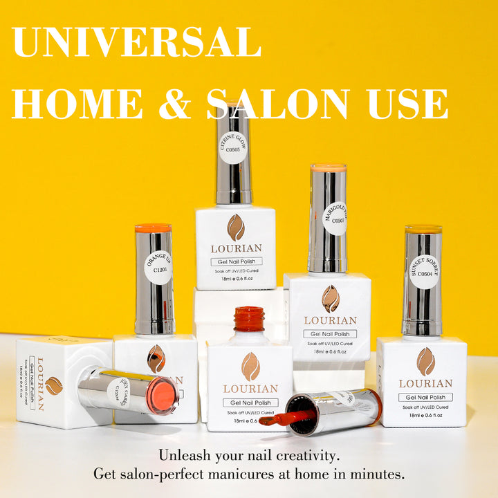 6 * 18ml | Mix Orange & Yellow Gel Polish