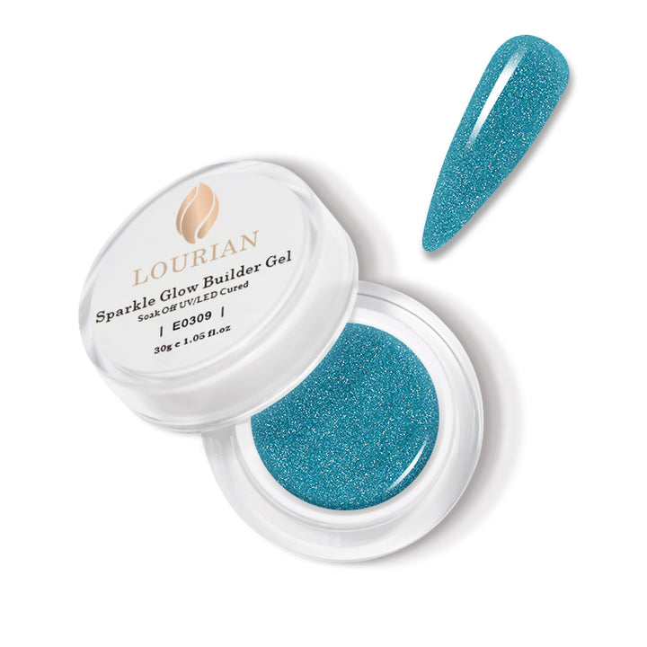 Aquamarine Shine | Sparkle Glow Builder Gel