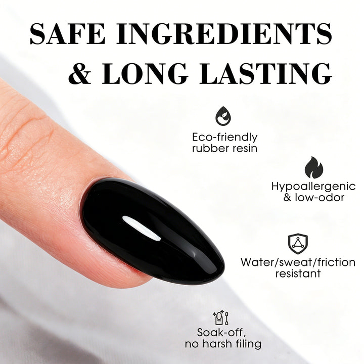 Jet Black | Rubber Base Gel
