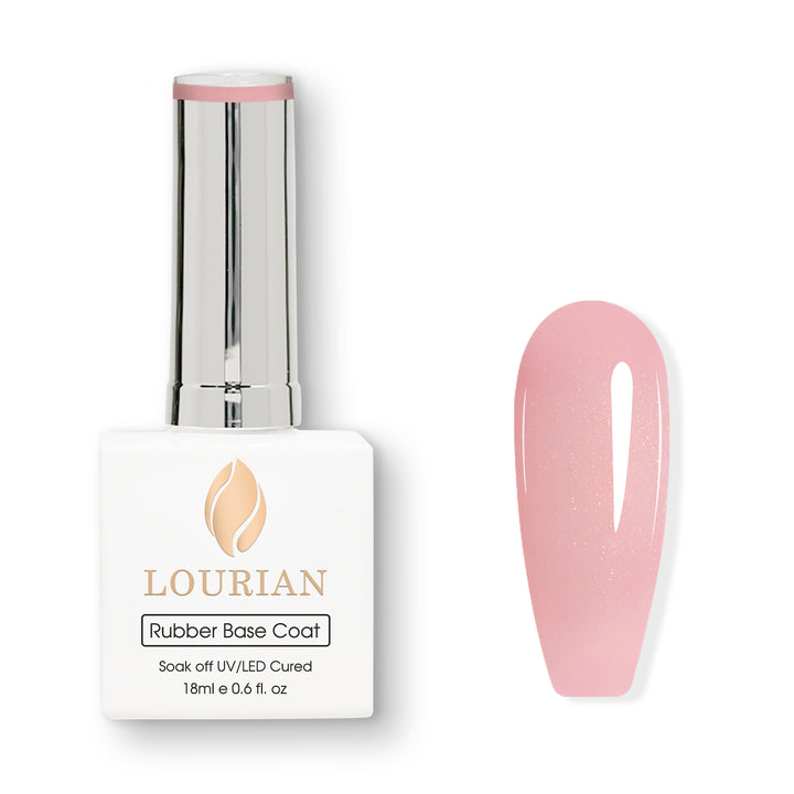 Blush Rose | Glitter Rubber Base Coat