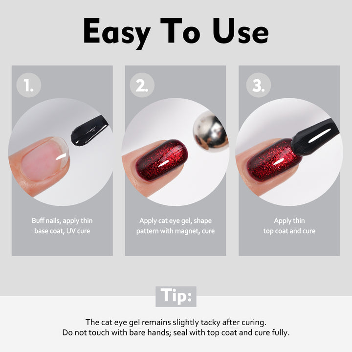 Red Inferno | Ruby Flame Cat Eye Gel