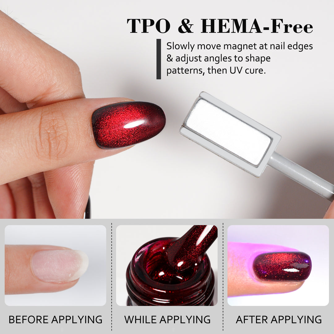 Red Inferno | Ruby Flame Cat Eye Gel