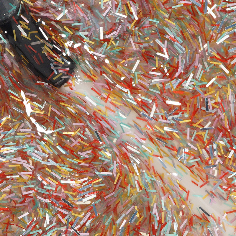 Confetti Night | Gold Flake Top Coat