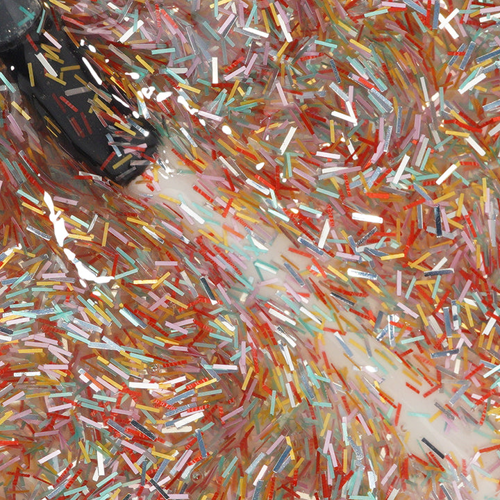 Confetti Night | Gold Flake Top Coat