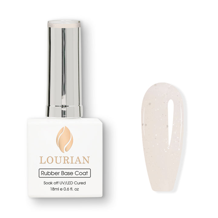 Coral Breeze | Glitter Rubber Base Coat