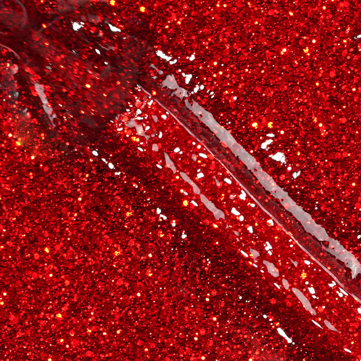 Crimson Glimmer | Red Gliiter Gel