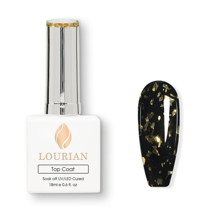 Gilded Touch | Gold Flake Top Coat